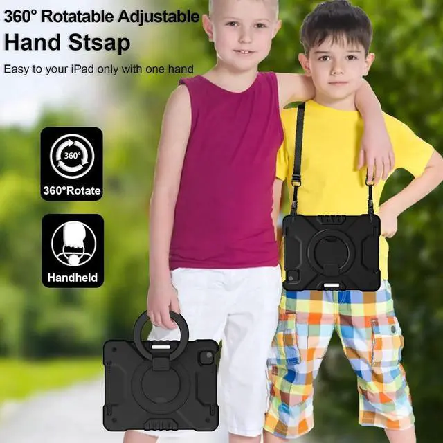 Alt view image 7 of 7 - JAENFONG Case for iPad Pro 11 Inch 4th 2022/3rd 2021/2nd 2020/1st Gen 2018, iPad Air 10.9 Inch 2022/2020 5th/4th Generation Case with Pencil Holder/360° Rotating Handle Stand, Black