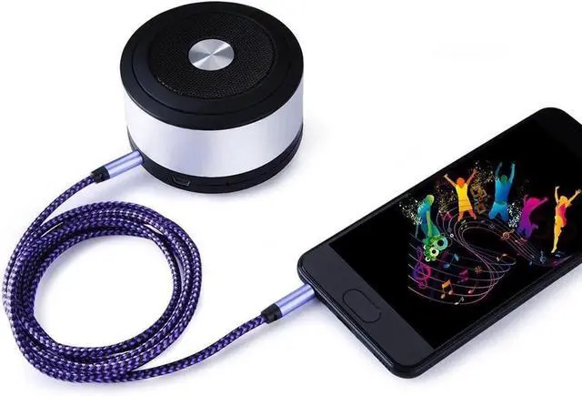 Alt view image 3 of 7 - Aux Cable 3 Pack 5FT Nylon Braided Hi-Fi Sound Quality Audio Cable 3.5MM Male to Male Auxiliary Audio Cord for Car Stereos iPhone iPad Beats Solo 2 3 Headphones Galaxy