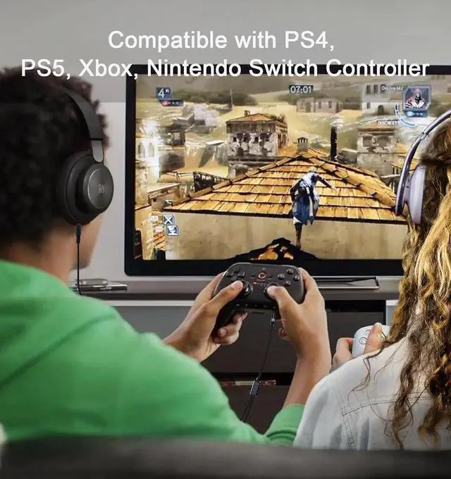 Alt view image 5 of 7 - 3.5mm Headphone Splitter 36cm/14 inch Hi-Fi Sounds Extension Cable Audio Stereo Y Splitters 3.5 mm Male to 2 Female (TRRS - 4 Pole) Nylon-Braided Aux Cable Compatible with PS4 Switch & More