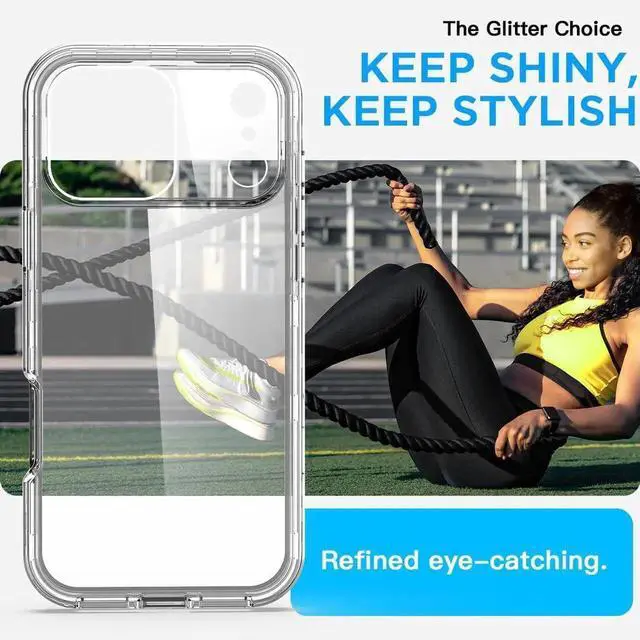 Alt view image 6 of 7 - for iPhone 17 Pro Max Clear Case(6.9) Heavy Duty Drop Protection Full Body Rugged Shockproof/Dust Proof 3-Layer Military Protective Tough Durable Phone Cover for iPhone 17 Pro Max 2025