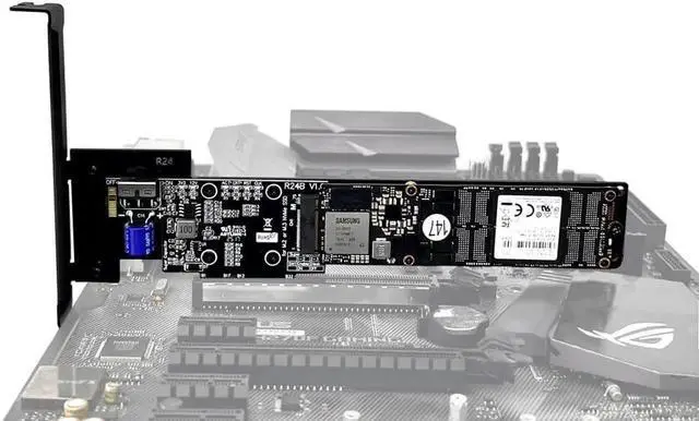 Alt view image 7 of 7 - JAENFONG ADT PCIe 5.0 x4 to M.2/M.3 NVME SSD Adapter Card 128G/bps with Bracket Compatible with M.2 NVMe 2230 2242 2260 2280 22110 SSD (R24B)