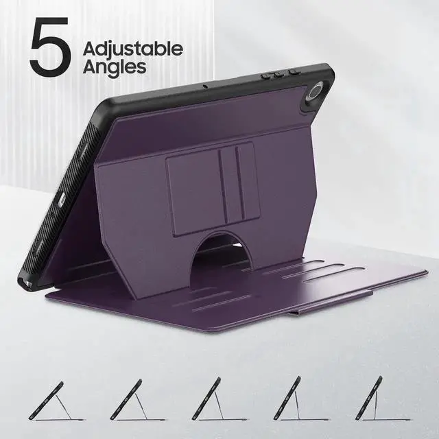 Alt view image 4 of 7 - JAENFONG for Galaxy Tab A9+ Plus Case 11 inch with Strong Magnetic, Protective Cover with Multi-Angle Stand, Upgrade PU Leather for A9+ Plus Tablet Case SM-X210 X216 X218, Purple