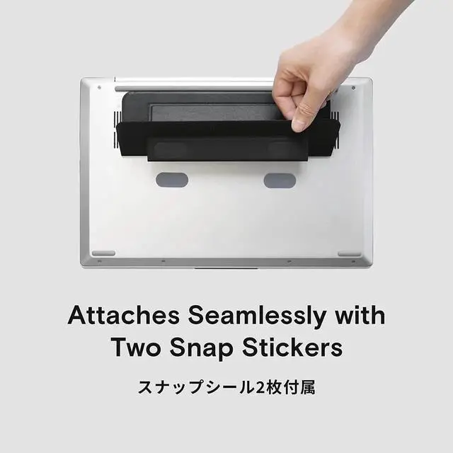 Alt view image 2 of 7 - JAENFONG MOFT Invisible Airflow Laptop Stand with Open Design for Heat Dissipation, Adjustable Dual Angles, Reusable and Residue-Free, Compatible with Laptops up to 16", Jet Black