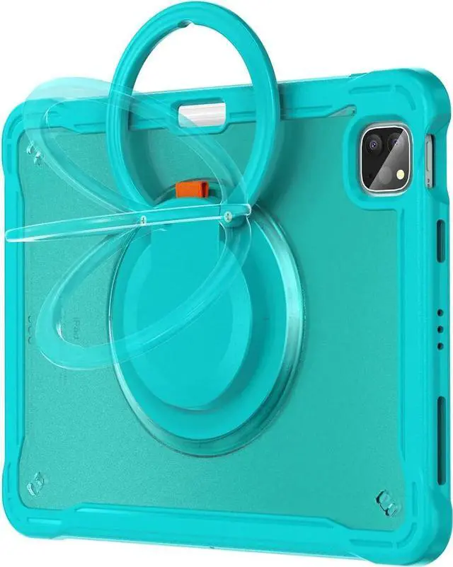 Alt view image 5 of 7 - JAENFONG Ultimate Case for iPad Pro 12.9-inch 2022 6th M2 /2021 (5rd Generation) / iPad Pro 12.9" 4th/3rd Gen Rugged Shockproof Tablet Cover with 360° Rotatable Kickstand & Shoulder Strap