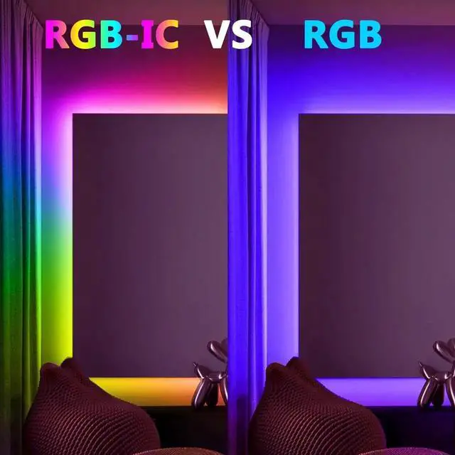 Alt view image 5 of 7 - RGB Smart LED Strip Lights 16.4ft LED Lights for Bedroom Bluetooth APP Control DIY Multiple Colors on One Line Color Changing LED Strip Lighting Music Sync USB Powered