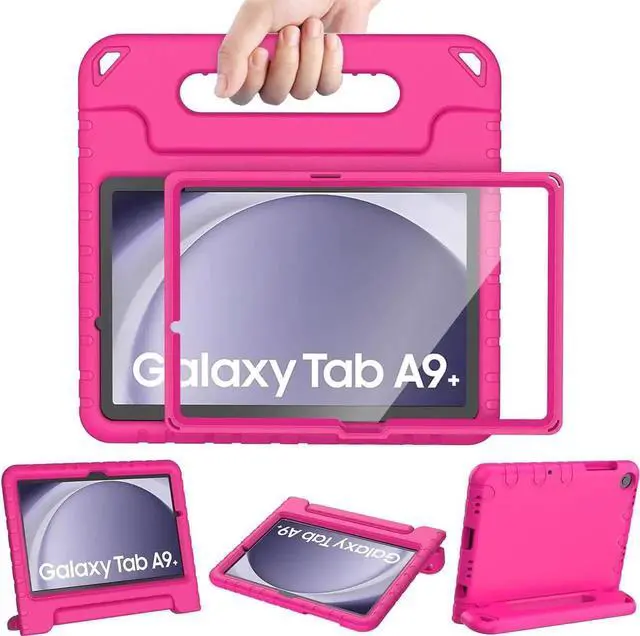Main image of Shockproof Kids Case for Galaxy Tab A9+ Plus 11 inch with Built-in Screen Protector Rose