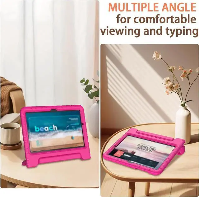 Alt view image 7 of 7 - Shockproof Kids Case for Galaxy Tab A9+ Plus 11 inch with Built-in Screen Protector Rose