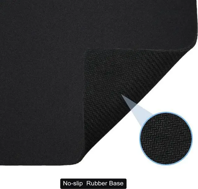 Alt view image 7 of 7 - Small Mouse Pad 3 Pack Mini Mouse Pads for Wireless Mouse and Laptop Computer Portable Mousepad with Non-Slip Rubber Base & Waterproof Surface - Black -5.5 x 7 in