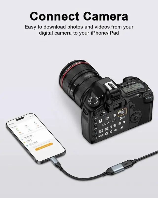 Alt view image 6 of 7 - USB C to USB 3.0 Adapter [2 Pack] Type C Male to USB A Female OTG Adapter for MacBook Pro/Air iPad Pro iPhone 16/16 Pro/15 Galaxy S25/S24/S23/S22 USB-C Laptop Tablet and Phone(Black)