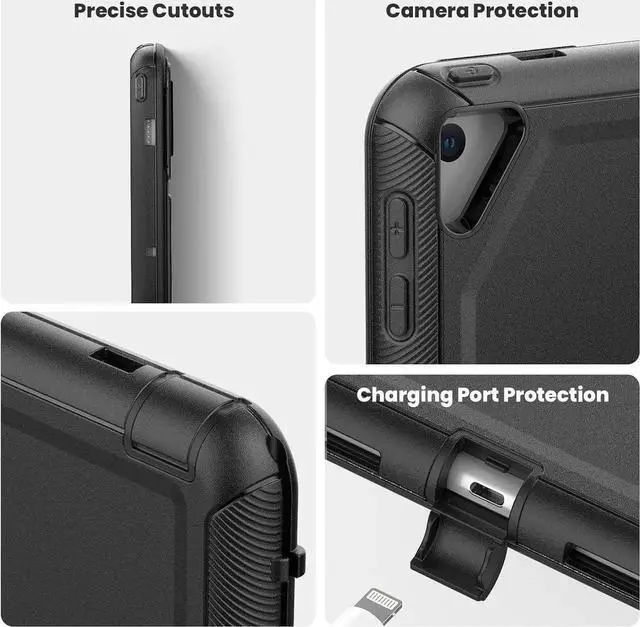 Alt view image 7 of 7 - JAENFONG Galaxy Tab S9 Plus 12.4" Full Body Meshdesign Drop-Proof Case with Screen Protector [360° Rotating Hand Strap/Stand] Pencil Holder for SM-X810/X816B/X818U 2023 (Yellow+Red)