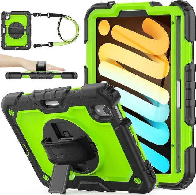 Main image of Pad 10th Generation Case 10.9", Full-Body Drop Protection Case with Screen Protector Pen Holder [360° Rotate Hand Strap/Stand] for Pad 10th Generation 10.9 inch 2022 (Yellowish+Pink)