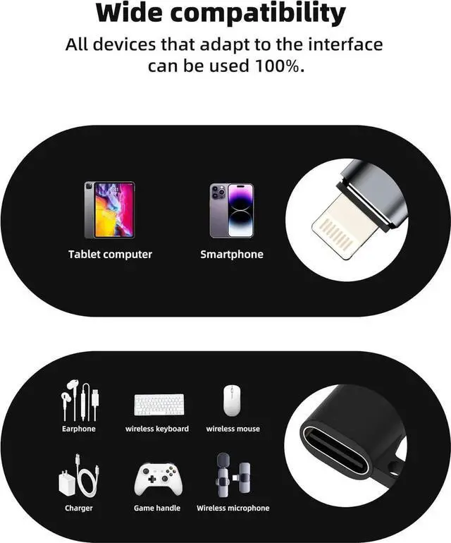 Alt view image 6 of 7 - USB C Female to Lightning Male OTG Audio Adapter(3 pack)for iPhone 14 13 for Type C Headphone Charging Cable Converter Data Transfer Connector Card Reader for iPad Android Compatible for