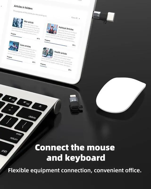 Alt view image 7 of 7 - USB C Female to Lightning Male OTG Audio Adapter(3 pack)for iPhone 14 13 for Type C Headphone Charging Cable Converter Data Transfer Connector Card Reader for iPad Android Compatible for