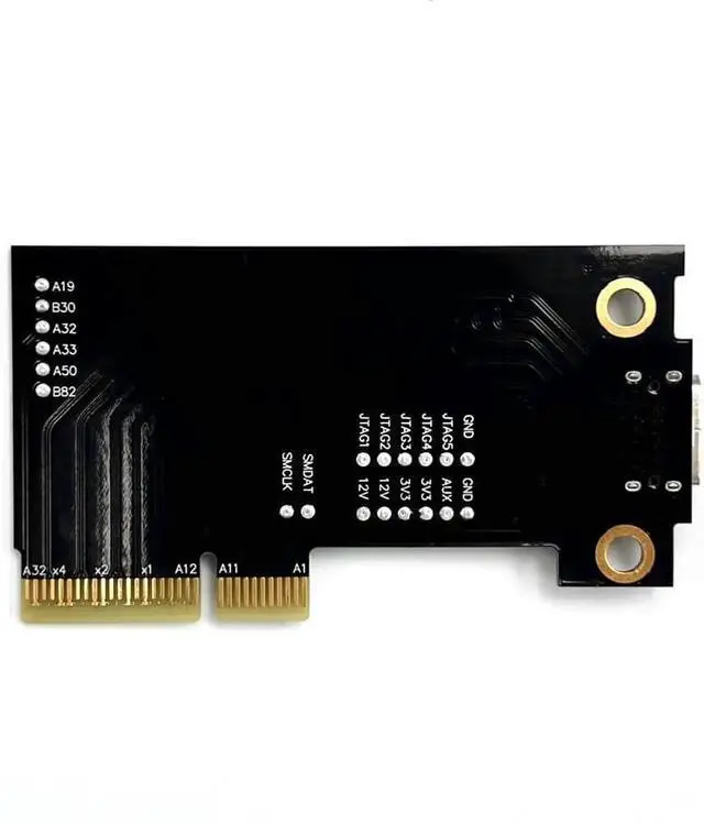 Alt view image 3 of 7 - JAENFONG ADT-R29A PCIe4.0 x4 to SFF-8611/8612 OCuLink Adapter Card 64Gbps with Half and Full Height Baffle Support Chassis External