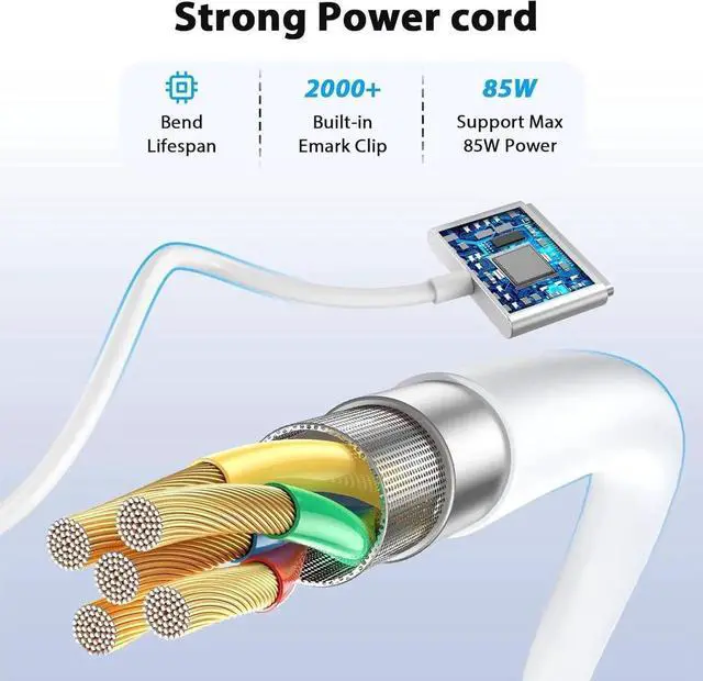 Alt view image 5 of 6 - 85W Charger for MacBook Pro Charger Adapter with Fast Charging Replacement AC 2T-Tip Connector Power Adapter Laptop Charger Compatible with MacBook pro & Air 13 inch-15 inch Retina After Mid 2012