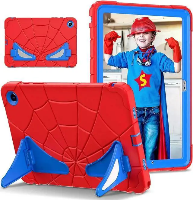 Main image of JAENFONG Shockproof Case for Galaxy Tab A9 Plus 11'' 2023,3-Layer Silicone+PC Hybrid Rugged Heavy Duty with Kickstand Kids Friendly Children Boys for Galaxy Tab A9+ 2023 (Red+Blue)