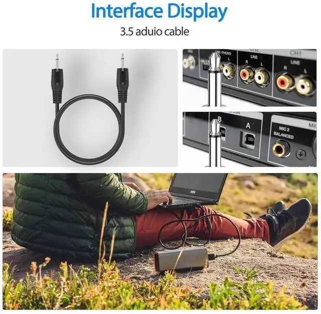 Alt view image 5 of 5 - 3.5mm Mono Cable - 12V Trigger IR Infrared Sensor Receiver Extension Extender 3.5mm 1/8 TS Monaural Mini Mono Audio Plug Jack Connector Mono Plug to 3.5mm Male to Male Cord Mono Jack Audio Cable