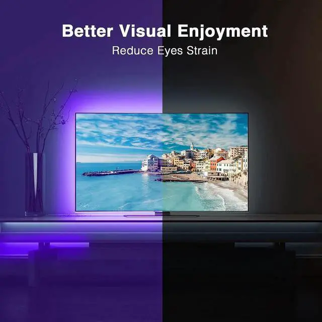 Alt view image 4 of 7 - LED Lights for TV 65 Inch TV Led Backlight 15ft Led TV Lights USB Led Strip Lights for TV 65-75 inch with Remote Room Led Lights for Bedroom Bluetooth HDTV Mood Lighting Gaming Room Decor