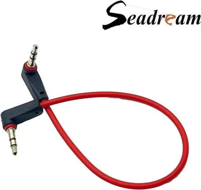 Alt view image 4 of 4 - 3.5mm Aux Cable 2Pack 8 inch 3-Pole 3.5mm Male Right Angle Stereo Audio Cable Headset Extension Cord for Beats Dr. Dre Studio iPhone Double Angled