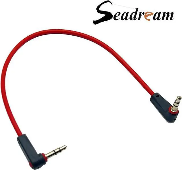 Alt view image 3 of 4 - 3.5mm Aux Cable 2Pack 8 inch 3-Pole 3.5mm Male Right Angle Stereo Audio Cable Headset Extension Cord for Beats Dr. Dre Studio iPhone Double Angled