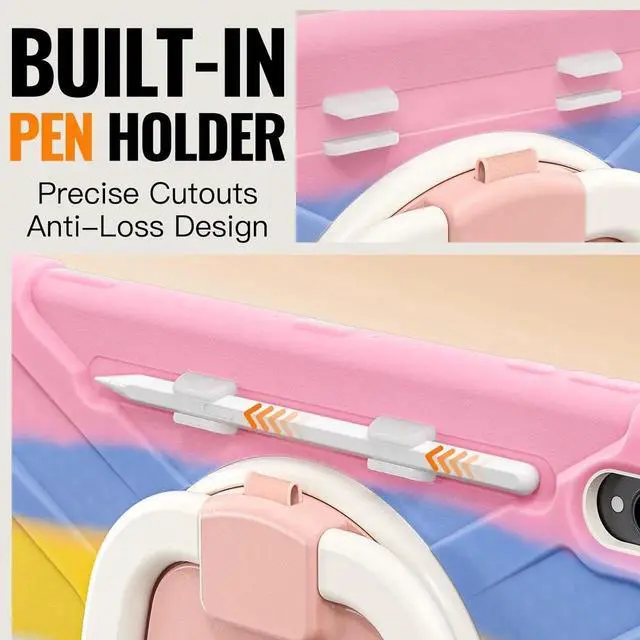 Alt view image 3 of 7 - Compatible with Sam-sung Galaxy Tab S11 Ultra 14.6" 2025 Released Model SM-X930/X936B CaseMilitary Grade Shockproof Case with Screen Protector,360° Rotating Stand/Handle Shoulder Cover(Black)