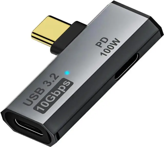 Main image of USB C Splitter (No Support Any Video Transfer) 2-in-1 Dual USB C Headphone Adapter Dongle with 100W Charging Port for Rog Ally Steam Deck iPhone 15/16 iPad (Grey)