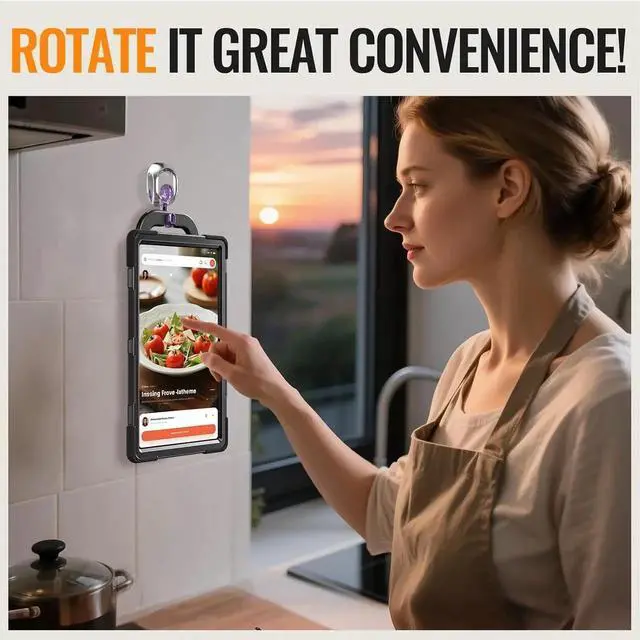 Alt view image 3 of 7 - Compatible with Sam-sung Galaxy Tab S11 Ultra 14.6" 2025 Released Model SM-X930/X936B CaseMilitary Grade Shockproof Case with Screen Protector,360° Rotating Stand/Handle Shoulder Cover(Black)