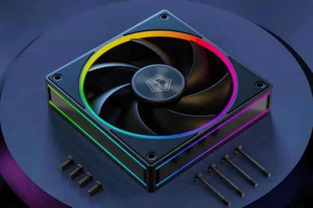 Alt view image 2 of 7 - JAENFONG ID-COOLING AF-127-K 120mm Case Fan ARGB FDB Bearing PC Fan Daisy Chain Connector Computer Fan for Radiator/CPU Air Cooler/Computer Case, Black