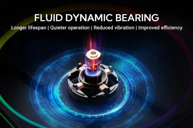 Alt view image 6 of 7 - JAENFONG ID-COOLING AF-127-K 120mm Case Fan ARGB FDB Bearing PC Fan Daisy Chain Connector Computer Fan for Radiator/CPU Air Cooler/Computer Case, Black