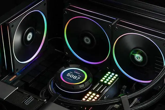 Alt view image 7 of 7 - JAENFONG ID-COOLING AF-127-K 120mm Case Fan ARGB FDB Bearing PC Fan Daisy Chain Connector Computer Fan for Radiator/CPU Air Cooler/Computer Case, Black