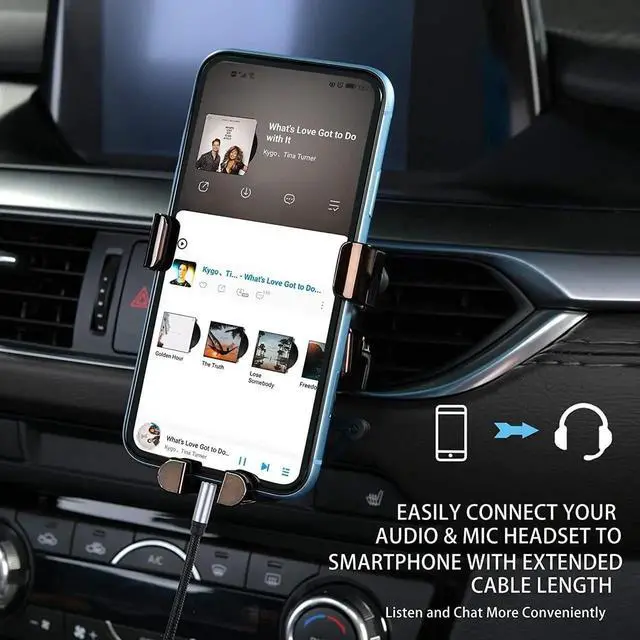 Alt view image 4 of 7 - Male to Male Audio Cable 6Ft 3.5mm 4 Pole Nylon Braided Stereo Aux Cord for Headphones PS4 Phone Tablets Headset PC Laptop and More(6Ft/2M)