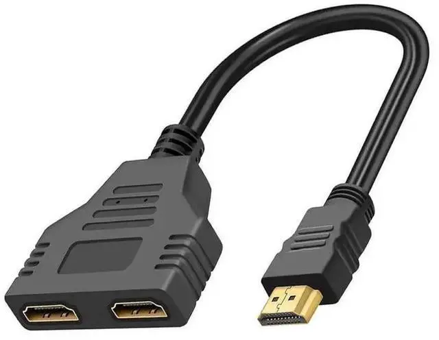 Main image of Hididi HDMI Splitter Adapter Cable 1080P HDMI Splitter 1 in 2 Out HDMI Male to 2 HDMI Female 1 to 2 Way Splitter Cable for HDTV LCD Monitor and Projectors