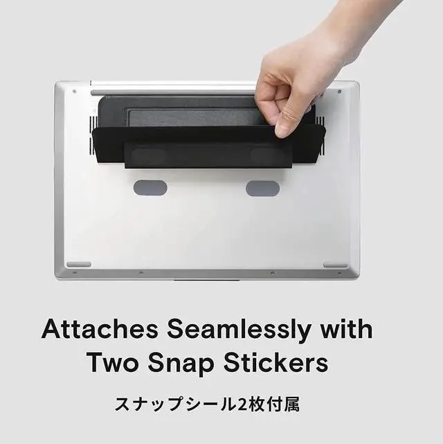 Alt view image 2 of 7 - JAENFONG MOFT Invisible Airflow Laptop Stand with Open Design for Heat Dissipation, Adjustable Dual Angles, Reusable and Residue-Free, Compatible with Laptops up to 16", Cool Grey