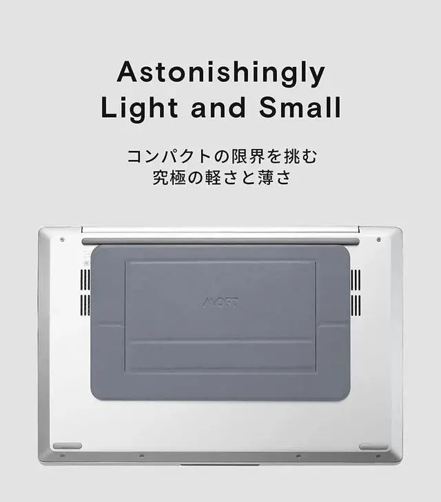 Alt view image 3 of 7 - JAENFONG MOFT Invisible Airflow Laptop Stand with Open Design for Heat Dissipation, Adjustable Dual Angles, Reusable and Residue-Free, Compatible with Laptops up to 16", Cool Grey