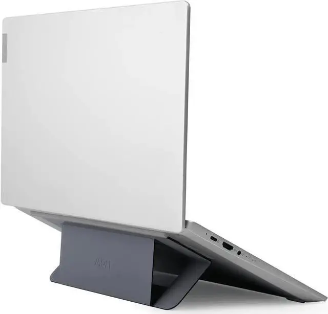 Main image of JAENFONG MOFT Invisible Airflow Laptop Stand with Open Design for Heat Dissipation, Adjustable Dual Angles, Reusable and Residue-Free, Compatible with Laptops up to 16", Cool Grey