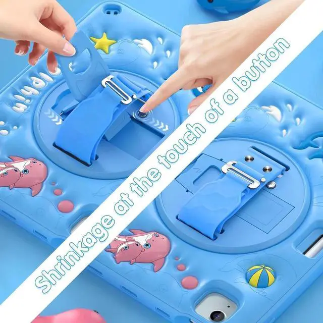 Alt view image 5 of 7 - JAENFONG Kids Case for iPad Air 11 inch 2024 Cute 3D Duck Design Multi-Layer Protection, 360° Rotating Kickstand, Built-in Pen Slot, Shock-Absorbing Corners, Easy Installation for Safe and Fun Use