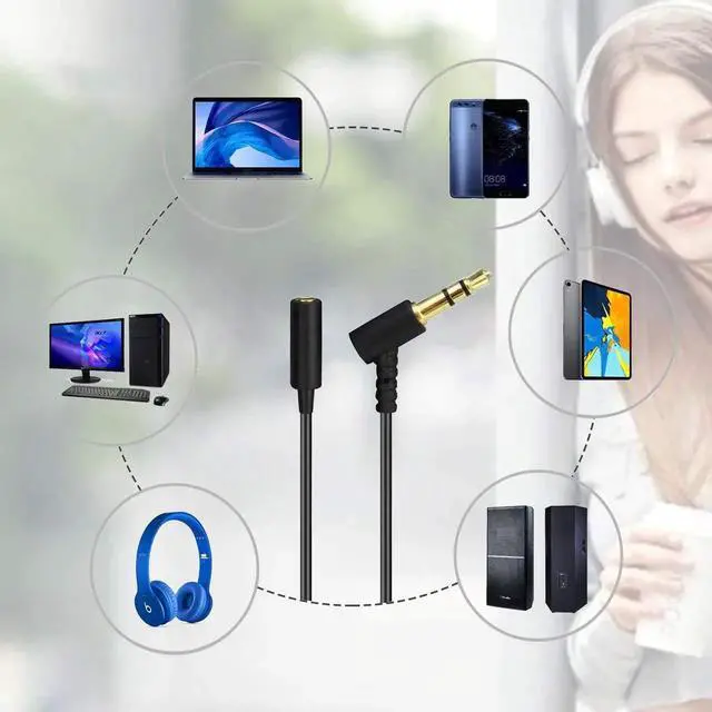 Alt view image 5 of 7 - Headphones Extension Cable Cord Line 3.5mm Audio Splitter Wire 3.5mm Male to Female Replacement Stereo Audio Cable Aux Extension Cords Compatible with QuietComfort QC45 QC35II QC35 QC25 QC15- 4FT