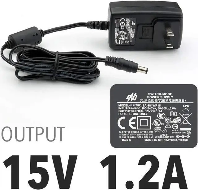 Alt view image 3 of 4 - JAENFONG Power Adapter 15V 1.2A for OpticFilm 8100, 8200i SE, 8200i Ai, 7400,7500 and 7600 Series use. - OEM