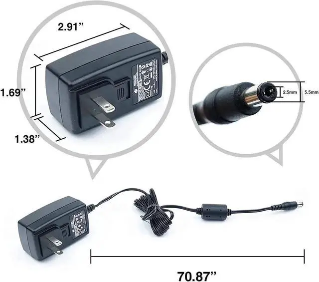 Alt view image 4 of 4 - JAENFONG Power Adapter 15V 1.2A for OpticFilm 8100, 8200i SE, 8200i Ai, 7400,7500 and 7600 Series use. - OEM