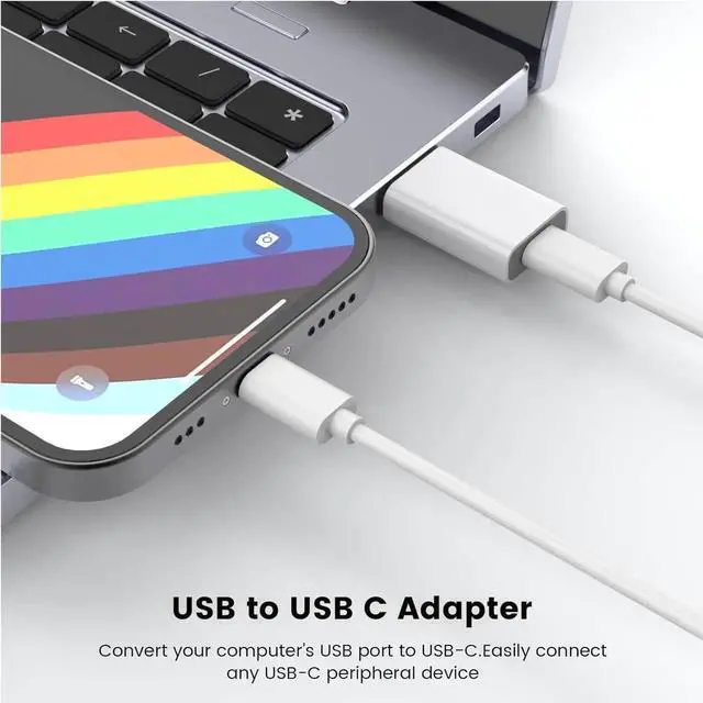 Alt view image 7 of 7 - (6Pack Adapter for iPhone Female to Type C Male USB C to USB 3.0 OTG Adapter 2 Type C Female to iPhone Male Compatible with iPhone 15 14 13 12Pro Max Plus Galaxy Laptop PC