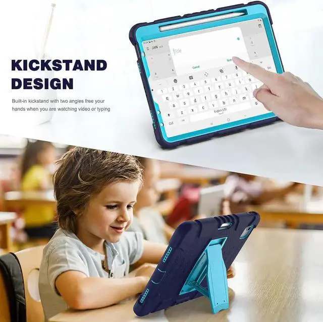 Alt view image 5 of 6 - JAENFONG iPad Air 5th Generation Case 2022 - Protective Case for 10.9'' iPad Air 5th/4th Gen & iPad Pro 11 inch (4th/3rd/2nd/1st), iPad Pro 11 inch Case with Kickstand and Screen Protector - Navy Blue