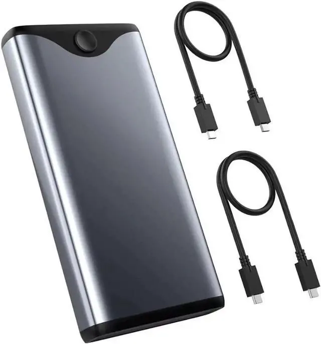 Main image of Dual M.2 NVMe with SATA SSD Enclosure, USB C to M2 Adapter for M Key PCIe & B+M Key 2230/2242/2260/2280 M.2 SSDs, Tool-Free Installation M.2 Reader Support Trim and UASP up to 2x4TB