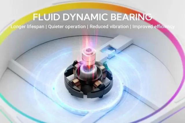 Alt view image 6 of 6 - JAENFONG ID-COOLING AF-127-W 120mm Case Fan ARGB FDB Bearing PC Fan Daisy Chain Connector Computer Fan for Radiator/CPU Air Cooler/Computer Case, White