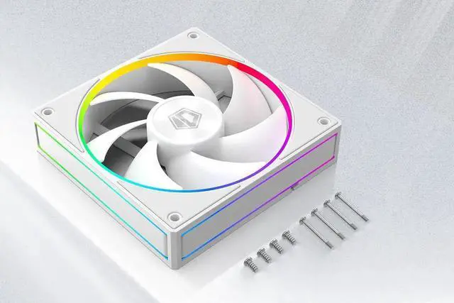 Alt view image 5 of 6 - JAENFONG ID-COOLING AF-127-W 120mm Case Fan ARGB FDB Bearing PC Fan Daisy Chain Connector Computer Fan for Radiator/CPU Air Cooler/Computer Case, White