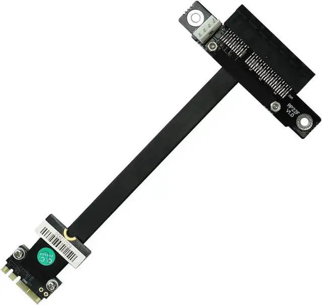 Alt view image 6 of 7 - JAENFONG ADT-Link M.2 WiFi A.E Key A+E to PCI-e 4X x4 Riser Extender Adapter Card Ribbon Gen3.0 Cable AE Key A E for PCIE 3.0 x1 x4 x16 M2 Card (10cm,R52SF)
