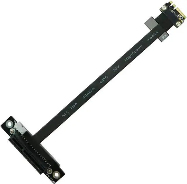 Alt view image 5 of 7 - JAENFONG ADT-Link M.2 WiFi A.E Key A+E to PCI-e 4X x4 Riser Extender Adapter Card Ribbon Gen3.0 Cable AE Key A E for PCIE 3.0 x1 x4 x16 M2 Card (10cm,R52SF)