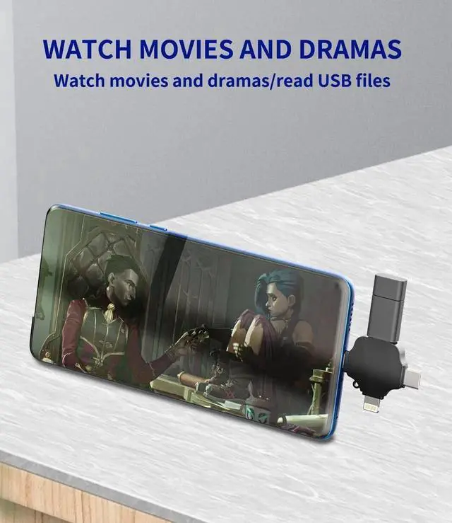 Alt view image 2 of 7 - USB to Lightning Micro USB Type C(3in1) OTG Adapter Compatible for LG iPhone15 14 13 12 Pro Max Plus iPad Air Mini Camera Card Reader Keyboard Mouse Flash Drive Android Accessories