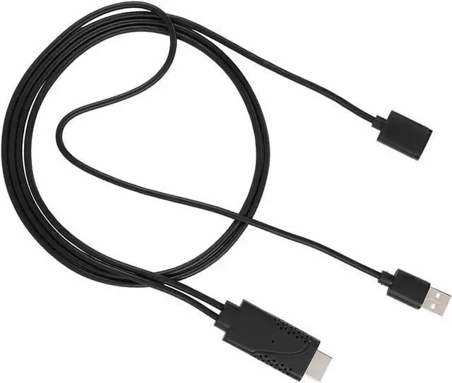 Alt view image 4 of 7 - 2 in 1 1080P USB Female to HDMI Male HDTV Adapter Cable Cord for iPhone Android USB Female to HDMI Male HDTV Adapter 1080P HD USB to HDMI Digital AV Adapter Cable Mrisatafm821qt5co