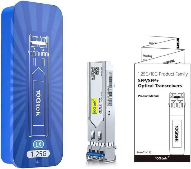 Alt view image 3 of 6 - JAENFONG 1.25G SFP Transceiver 1000Base-LX, 1310nm SMF, up to 10 km, Compatible with Intel, Ubiquiti UniFi, Mikrotik, D-Link, Supermicro, Netgear and More