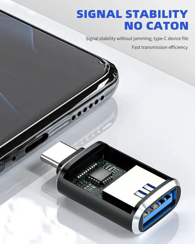 Alt view image 6 of 7 - USB-C OTG Adapter Type C Port Camera Dongle(2 Pack) Compatible for for iPhone 15 Pro Max Plus iPad 10Air4/5Mini6Pro 12.9 MacBook Converter Thunderbolt Accessories Mouse Adaptador